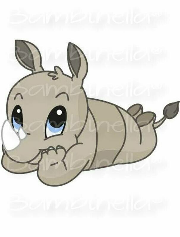 Bügelbild Velour/Flock Bügelapplikation: Nashorn Rhino Bügelbild Velour/Flock Bügelapplikation: Nashorn Rhino