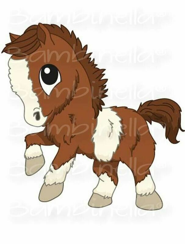 Bügelbild Velour/Flock Bügelapplikation: Pferd Pony Bügelbild Velour/Flock Bügelapplikation: Pferd Pony
