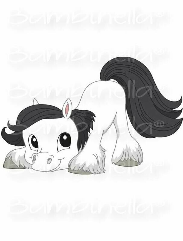 Bügelbild Velour/Flock Bügelapplikation: Clydesdale Pferd Bügelbild Velour/Flock Bügelapplikation: Clydesdale Pferd