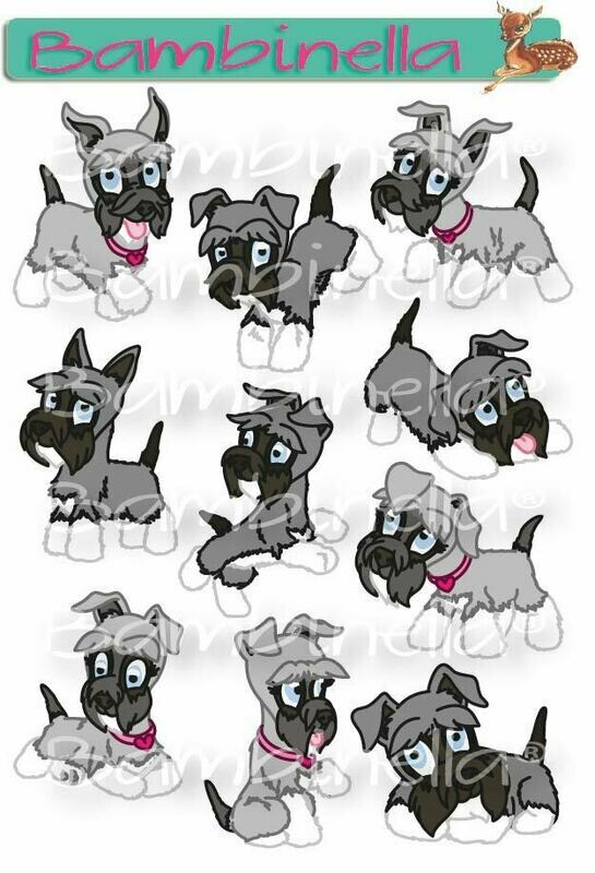 Stickerparade – Schnauzer - 10 Sticker Stickerparade – Schnauzer - 10 Sticker