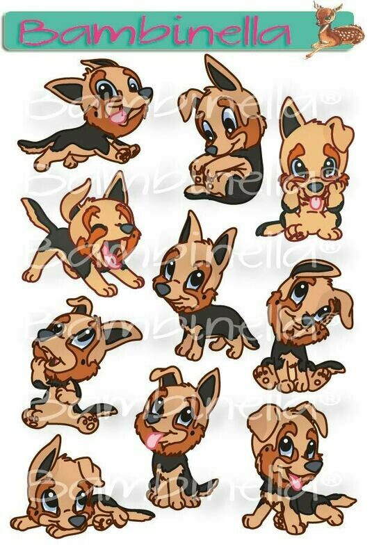 Stickerparade – Schäferhund - 10 Sticker Stickerparade – Schäferhund - 10 Sticker