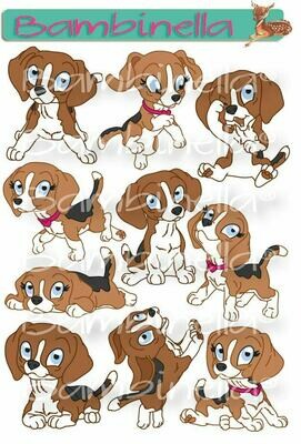 Stickerparade – Beagle - 10 Sticker