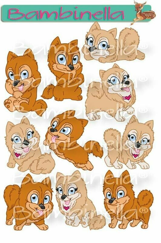 Stickerparade – Zwerspitz Pomeranian - 10 Sticker Stickerparade – Zwerspitz Pomeranian - 10 Sticker