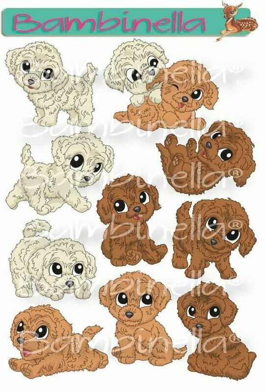Stickerparade – Pudel - 10 Sticker Stickerparade – Pudel - 10 Sticker