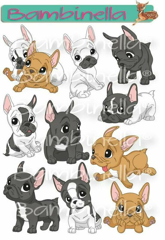 Stickerparade – Französische Bulldogge - 10 Sticker Stickerparade – Französische Bulldogge - 10 Sticker