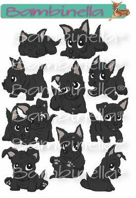Stickerparade – Scottish Terrier - 10 Sticker