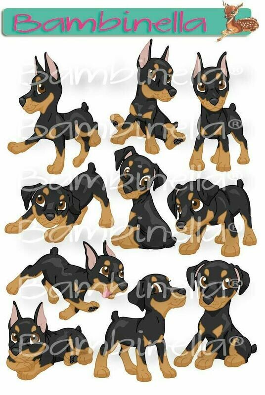 Stickerparade – Dobermann - 10 Sticker Stickerparade – Dobermann - 10 Sticker