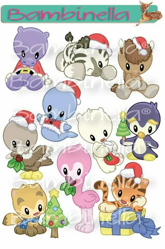 Stickerparade – Weihnachtstiere - 10 Sticker Stickerparade – Weihnachtstiere - 10 Sticker