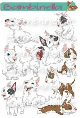 Stickerparade – Bull Terrier - 10 Sticker