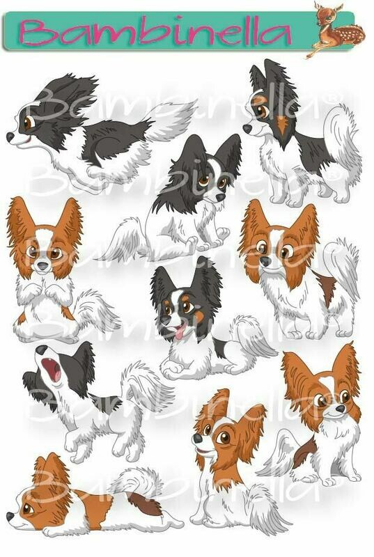 Stickerparade – Zwergspaniel - 10 Sticker Stickerparade – Zwergspaniel - 10 Sticker