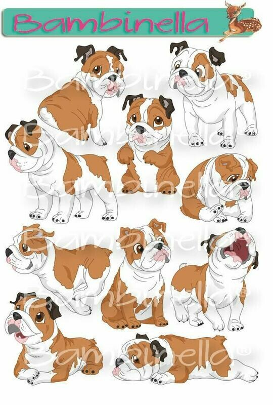 Stickerparade – Bulldogge  - 10 Sticker