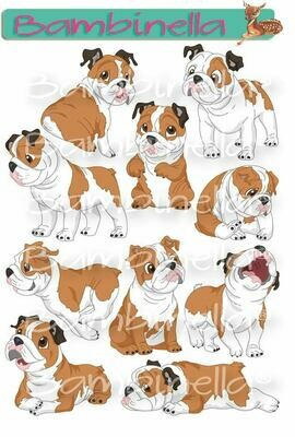 Stickerparade – Bulldogge - 10 Sticker