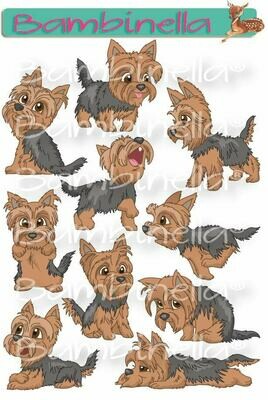 Stickerparade – Yorkshire Terrier - 10 Sticker