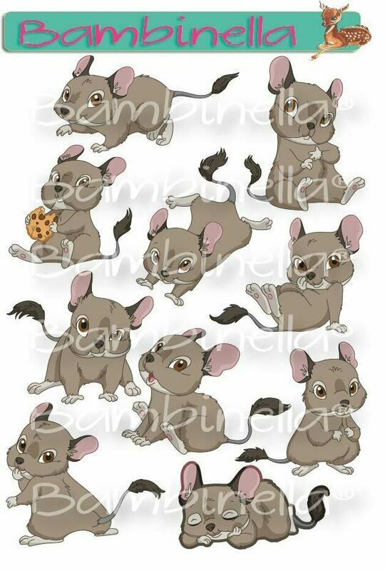 Stickerparade – Degu - 10 Sticker