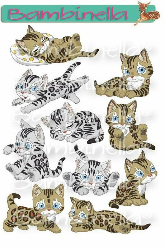 Stickerparade – Katze Bengalkatze - 10 Sticker Stickerparade – Katze Bengalkatze - 10 Sticker