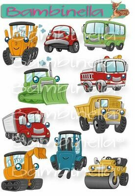 Stickerparade – Fahrzeuge - 10 Sticker