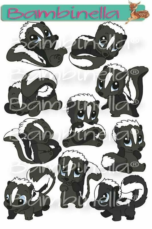 Stickerparade – Stinktier Skunk- 10 Sticker Stickerparade – Stinktier Skunk- 10 Sticker