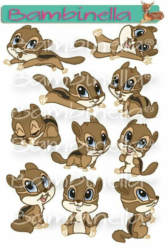 Stickerparade – Streifenhörnchen - 10 Sticker