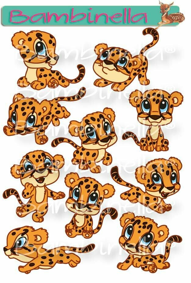 Stickerparade – Gepard - 10 Sticker