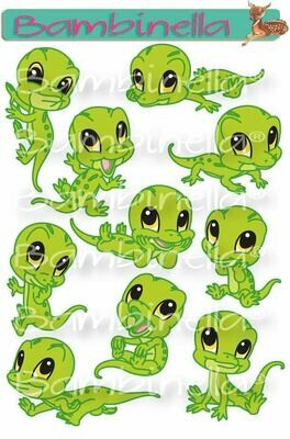 Stickerparade – Gecko - 10 Sticker
