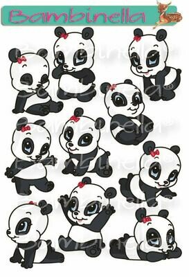 Stickerparade – Panda- 10 Sticker