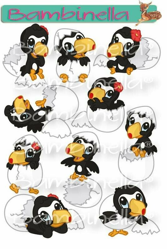 Stickerparade – Tucan aus dem Ei - 10 Sticker Stickerparade – Tucan aus dem Ei - 10 Sticker