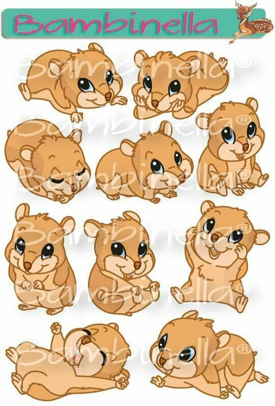 Stickerparade – Hamster - 10 Sticker