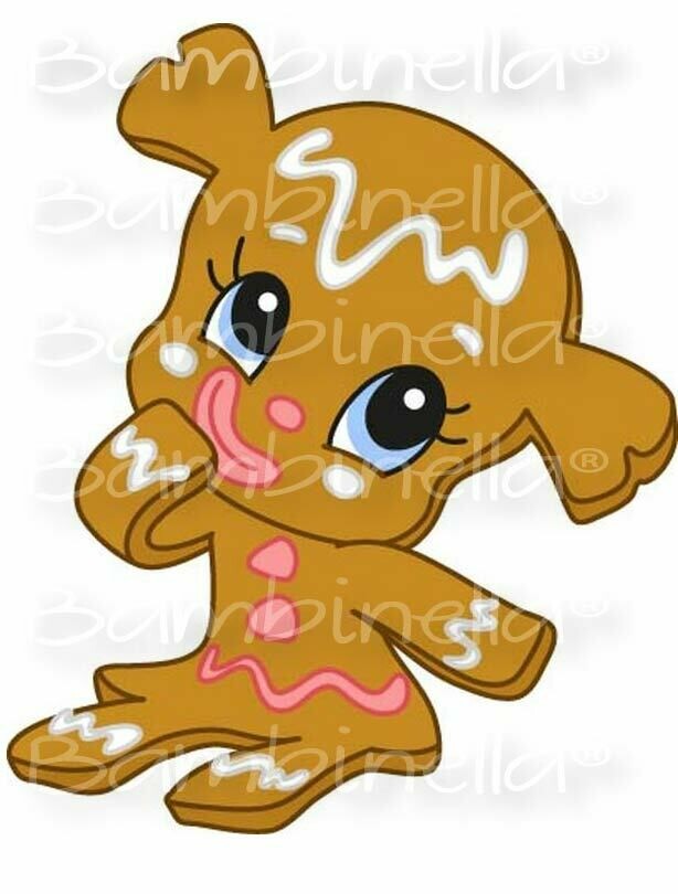 Bügelbild  Velour/Flock Bügelapplikation: Lebkuchen Weihnachten