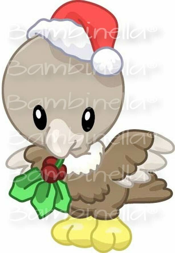Bügelbild  Velour/Flock Bügelapplikation: Truthahn Weihnachten