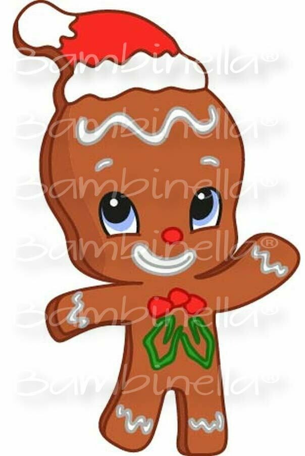 Bügelbild  Velour/Flock Bügelapplikation: Lebkuchen Weihnachten