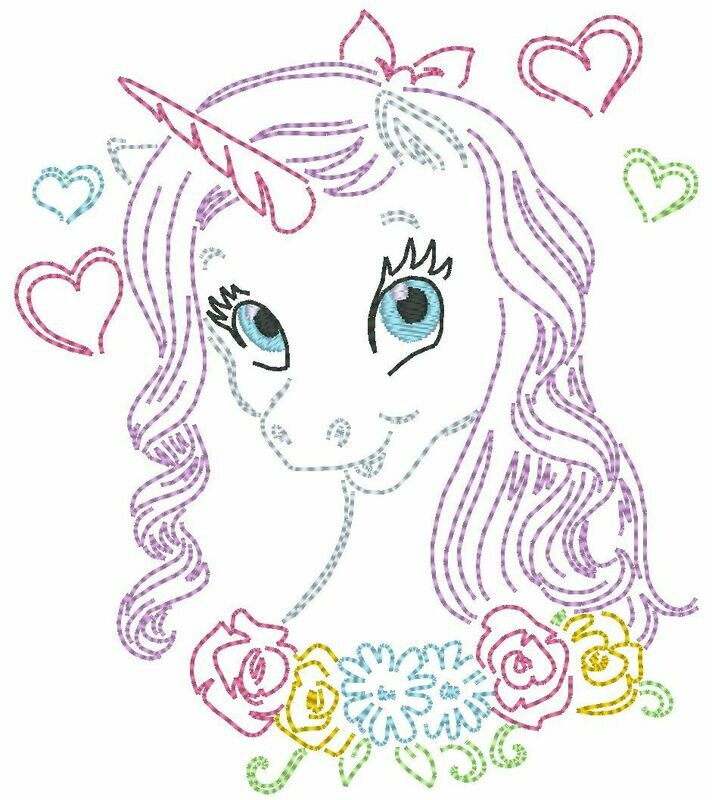 Stickdatei - Einhorn 10 x 10
