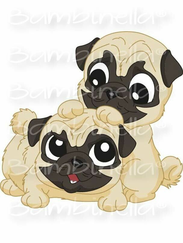 Bügelbild  Velour/Flock Bügelapplikation: Mops