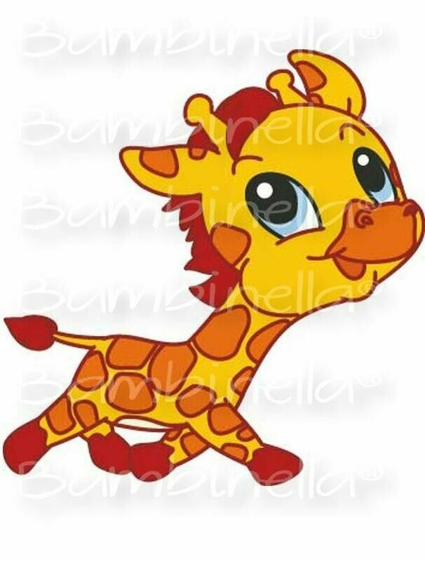 Bügelbild Velour/Flock Bügelapplikation: Giraffe Bügelbild Velour/Flock Bügelapplikation: Giraffe