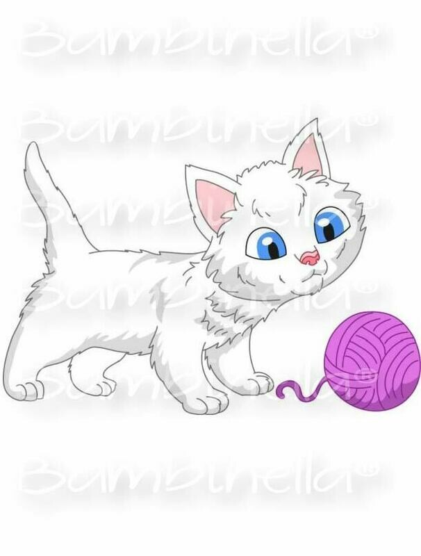 Bügelbild Velour/Flock Bügelapplikation: Angora Katze Bügelbild Velour/Flock Bügelapplikation: Angora Katze