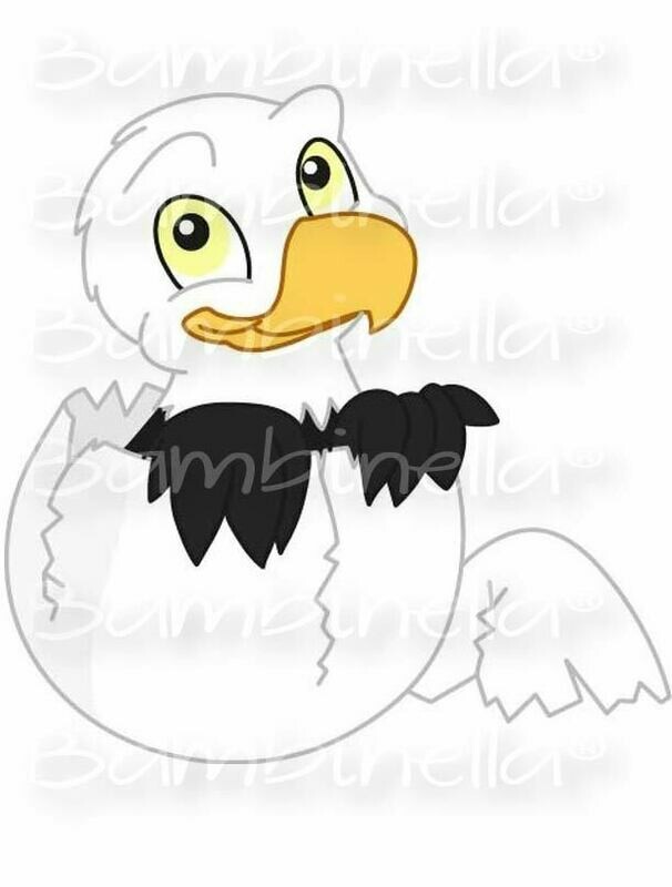 Bügelbild Velour/Flock Bügelapplikation: Adler aus dem Ei Bügelbild Velour/Flock Bügelapplikation: Adler aus dem Ei
