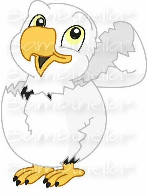 Bügelbild Velour/Flock Bügelapplikation: Adler aus dem Ei Bügelbild Velour/Flock Bügelapplikation: Adler aus dem Ei