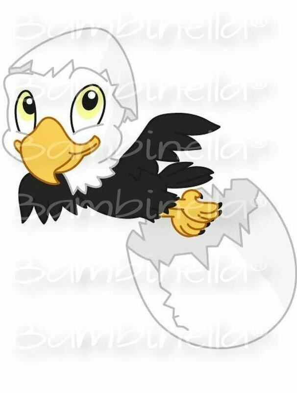 Bügelbild Velour/Flock Bügelapplikation: Adler aus dem Ei Bügelbild Velour/Flock Bügelapplikation: Adler aus dem Ei