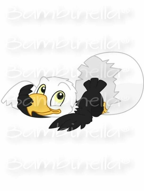 Bügelbild Velour/Flock Bügelapplikation: Adler aus dem Ei Bügelbild Velour/Flock Bügelapplikation: Adler aus dem Ei