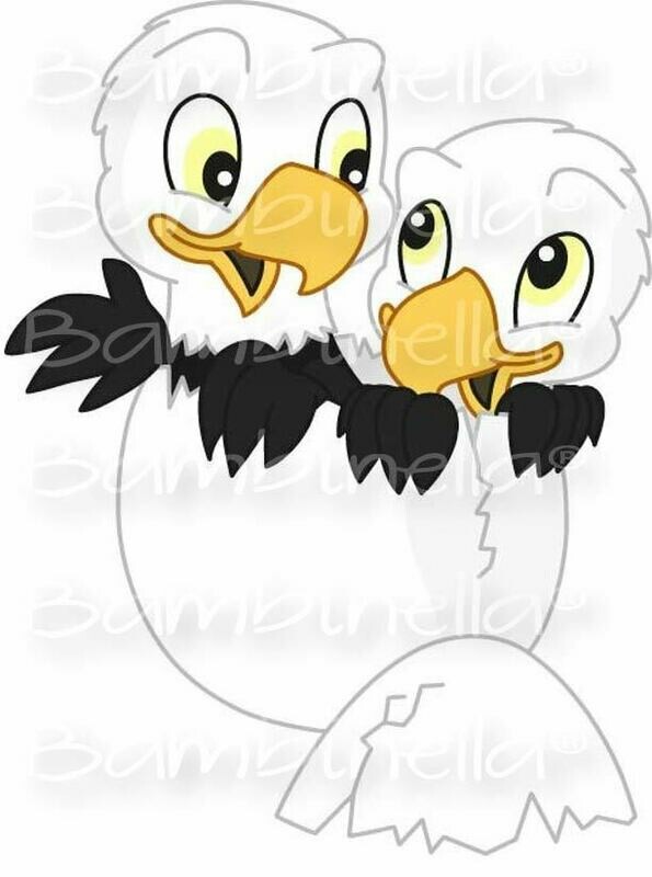 Bügelbild Velour/Flock Bügelapplikation: Adler aus dem Ei Bügelbild Velour/Flock Bügelapplikation: Adler aus dem Ei