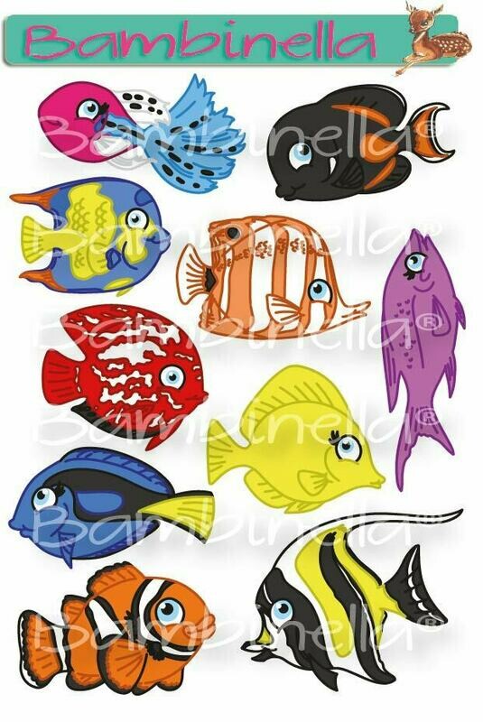 Stickerparade – Tropenfisch - 10 Sticker Stickerparade – Tropenfisch - 10 Sticker