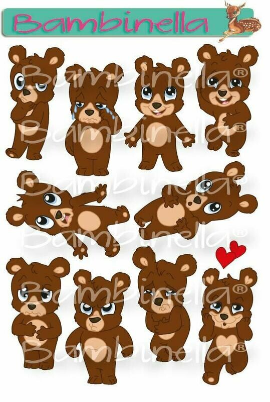 Stickerparade – Bär Emotionen - 10 Sticker Stickerparade – Bär Emotionen - 10 Sticker