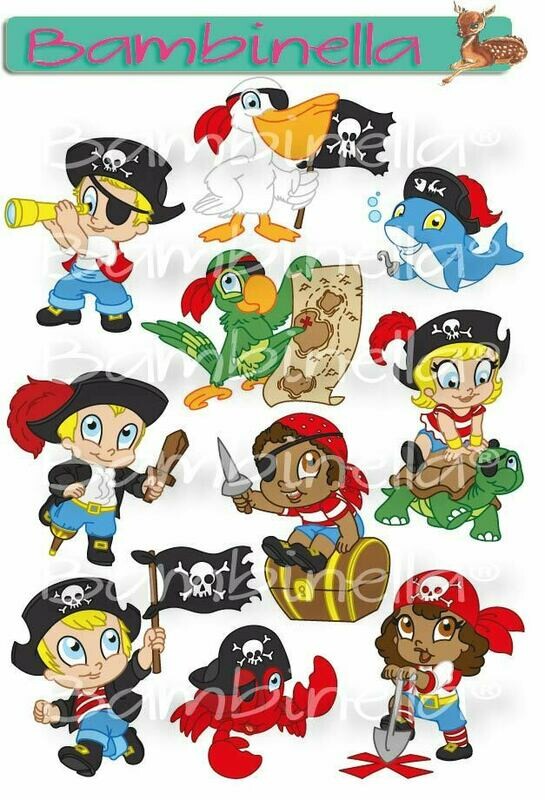 Stickerparade – Piraten Kinder - 10 Sticker Stickerparade – Piraten Kinder - 10 Sticker