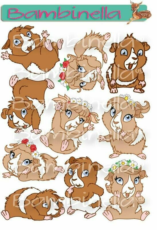 Stickerparade – Meerschweinchen  - 10 Sticker