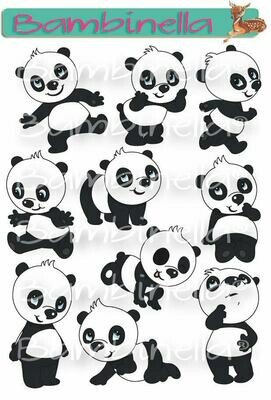 Stickerparade – Panda - 10 Sticker