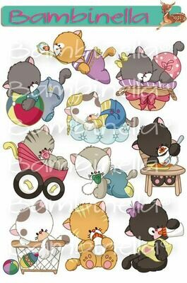 Stickerparade – Katze Baby - 10 Sticker