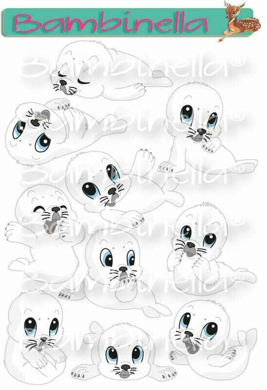 Stickerparade – Seehund - 10 Sticker Stickerparade – Seehund - 10 Sticker