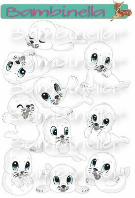 Stickerparade – Seehund - 10 Sticker