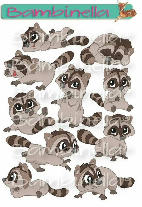 Stickerparade – Waschbär - 10 Sticker Stickerparade – Waschbär - 10 Sticker