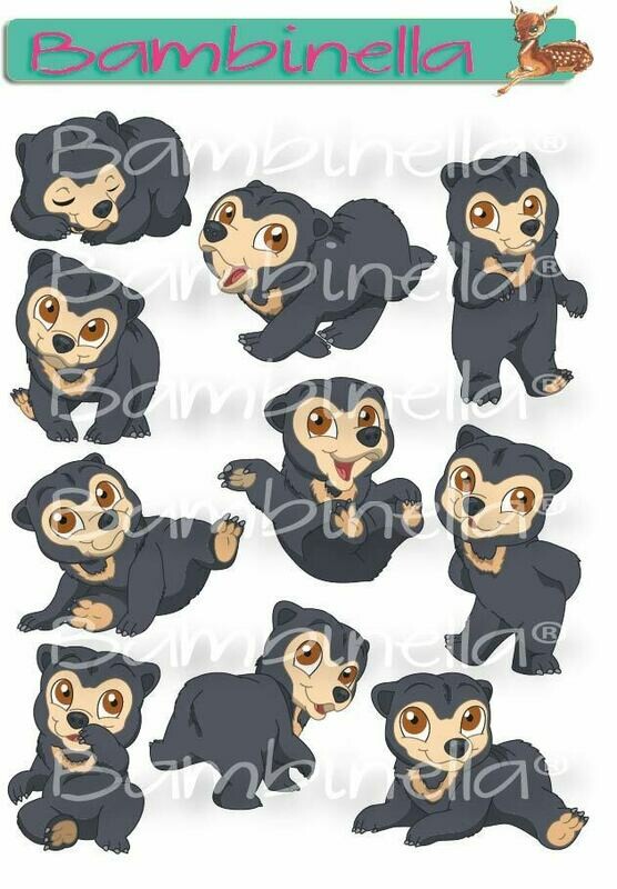 Stickerparade – Malaienbär - 10 Sticker Stickerparade – Malaienbär - 10 Sticker