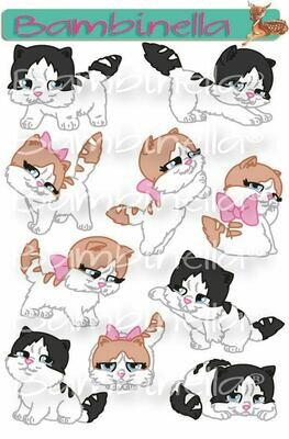 Stickerparade – Perser Katze - 10 Sticker
